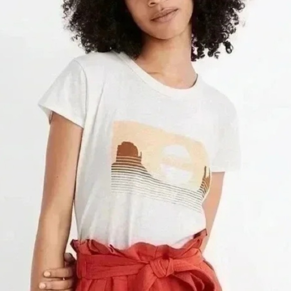 Madewell Retro Vibes Chic The Desert Landscape Perfect Vintage Tee Size XXS